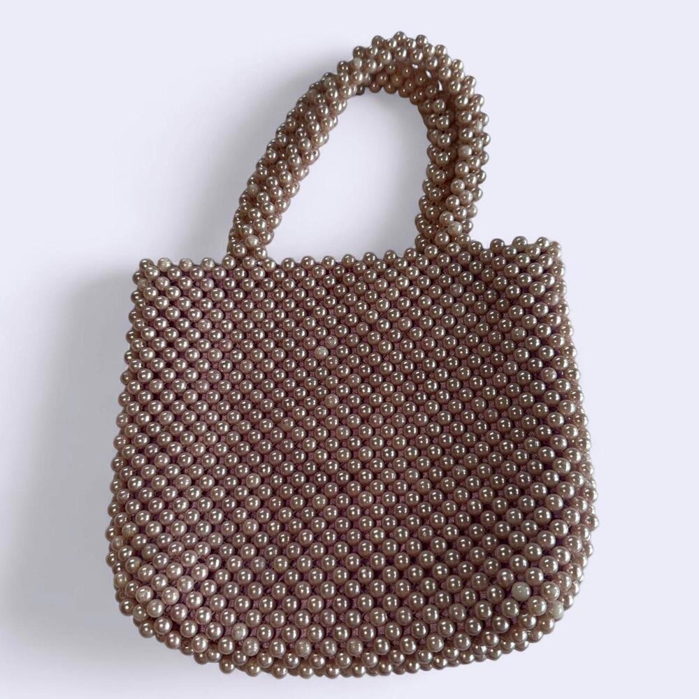 SkinnyDip London Pink Pearl Beaded Bag